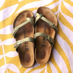 Birkenstock Mayari Sandal Shiny Khaki Green